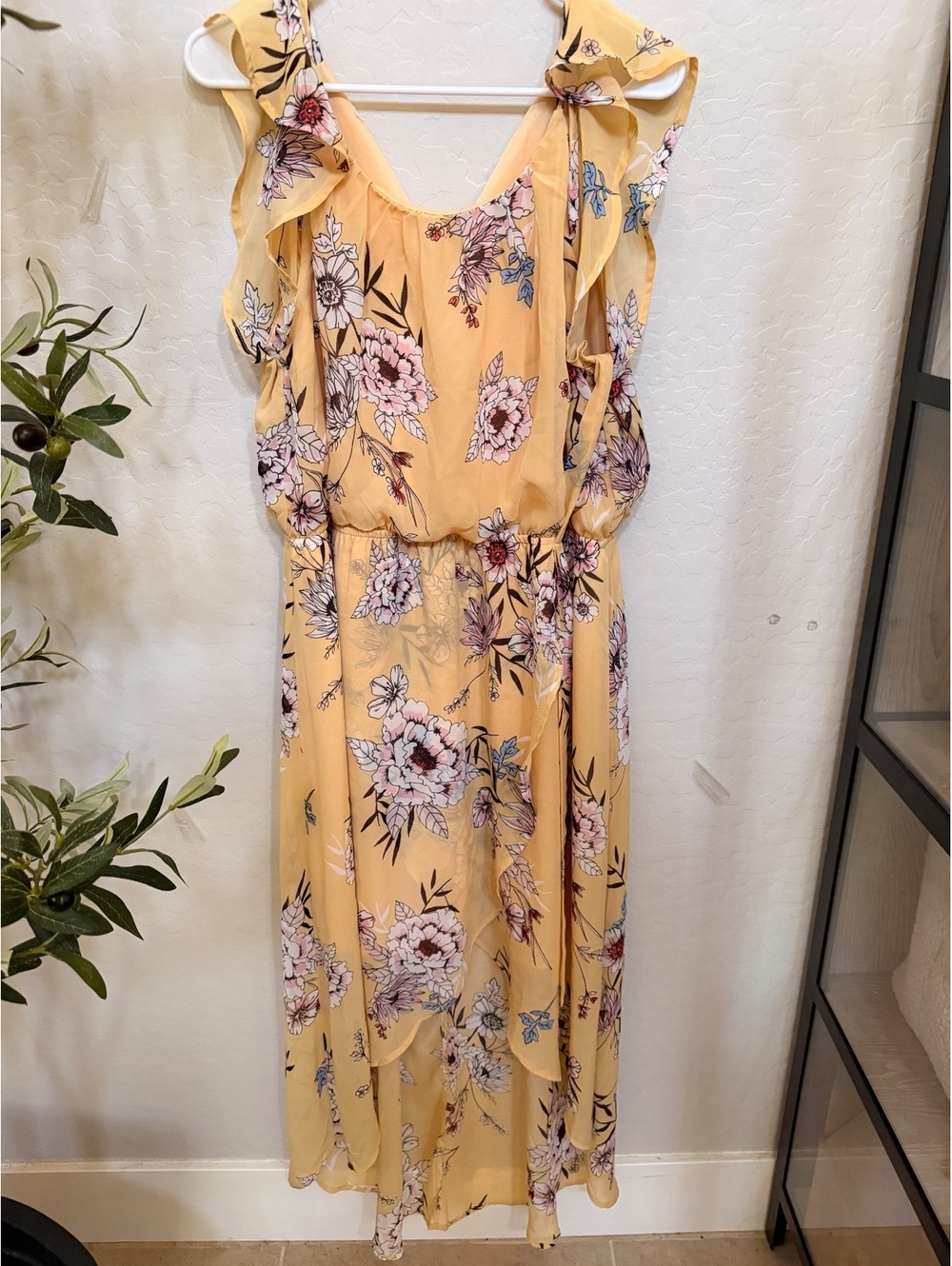 Maurice’s Yellow Floral High Lo Dress
